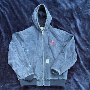 Carhartt Hooded Work Jacket - Faded Blue